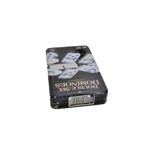 Double Six Dominoes Set in Storage Tin for Families Kids Game Ages 8+ New Sealed - Picture 3 of 6
